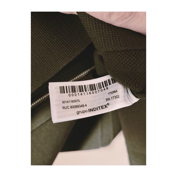 NEW Zara Knit Jacket Size M Green $89 Full Zip Bomber - Picture 6 of 8